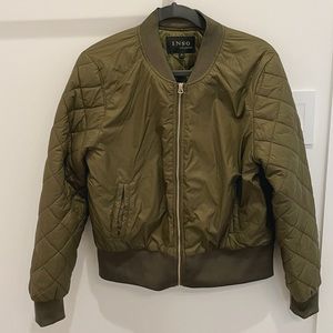 Green bomber jacket